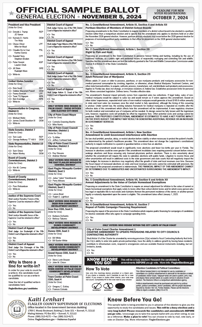 Sample Ballot Example